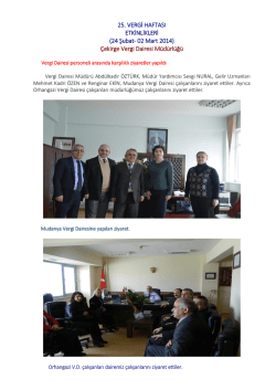 Çekirge Vergi Dairesi Müdürlüğü - Bursa Vergi Dairesi Başkanlığı