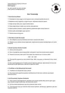 Okul Y&ouml;netmeliği - Goethe-Mittelschule Augsburg