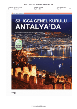 53. ICCA GENEL KURULU ANTALYA DA www.medyatakip.com