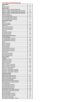 2014 DGS EK KONTENJANLAR