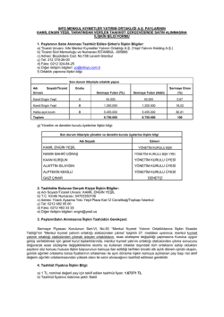 Genel Kurul 2011 &Ccedil;ağrı Bilgi Formu