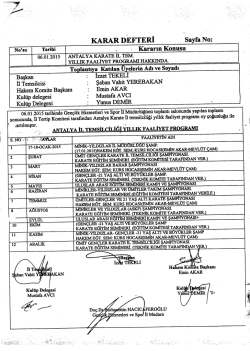 Sayfa No: - Antalya Gen&ccedil;lik ve Spor İl M&uuml;d&uuml;rl&uuml;ğ&uuml;