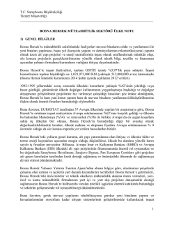 Bosna Hersek M&uuml;teahhitlik ve Teknik M&uuml;şavirlik Sekt&ouml;r&uuml;
