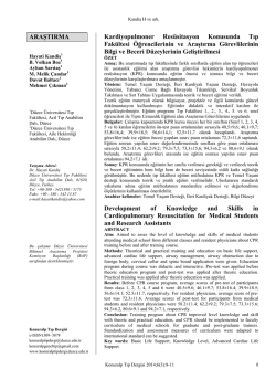 kardiyopulmoner resusitasyon konusunda tıp fak&uuml;ltesi &ouml;ğrencilerinin