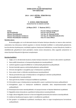 Kurul-V - Tıp Fak&uuml;ltesi