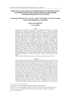 öğretmen adaylarının fen öğretġmġ öz