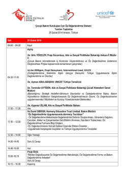 “Çocuk Koruma Hizmetlerinde İç Kontrollerin Güçlendirilmesi ve Öz