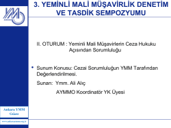 Ali ALI&Ccedil; - Ankara YMM