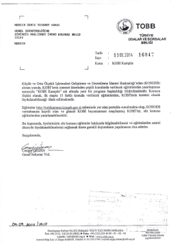 Eki: İlgi Yazı (1 Sayfa)