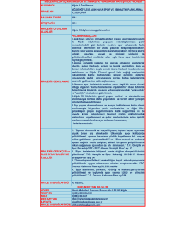 A&ccedil;ık Hava Spor ve Jimnastik Parkları Projesi
