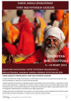 HİNDİSTAN HOLİ FESTİVALİ