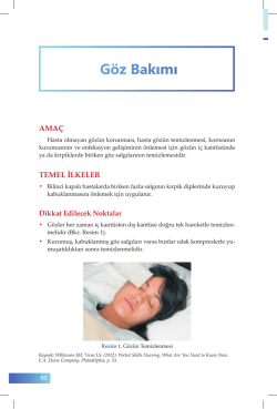 Göz Bakımı - İzmir Güney Kamu Hastaneleri Birliği Genel Sekreterliği