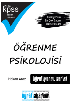 &ouml;ğrenme psikolojisi