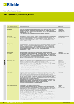 Teker kaplamaları i&ccedil;in malzeme a&ccedil;ıklaması