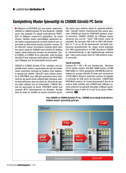 Genişletilmiş Master İşlevselliği ile CX8000 Gömülü PC Serisi