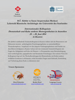 Programm - Universit&auml;t des Saarlandes | Institut f&uuml;r klassische