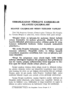Osmanlıcadan T&uuml;rk&ccedil;eye Karşılıklar Kılavuzu &Ccedil;alışmaları