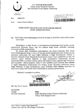 04.06.2014 Tarihli 206 Sayılı Genel Yazı