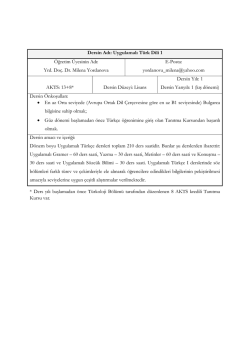 Ders yılı başlamadan &ouml;nce T&uuml;rkoloji B&ouml;l&uuml;m&uuml; tarafından d&uuml;zenlenen