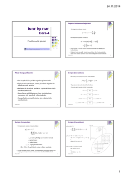 İMGE İŞLEME Ders-4