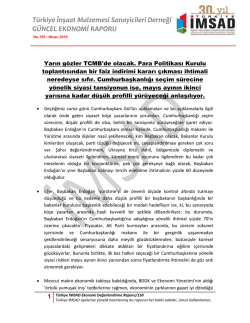 1 T&uuml;rkiye İMSAD Ekonomi Değerlendirme Raporu/150