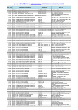 2014-2015 eğitim-&ouml;ğretim yılı ek dağıtım planına g&ouml;re teslim alınan