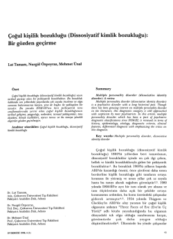 &Ccedil;oğul kişilik bozukluğu (Dissosiyatif kimlik