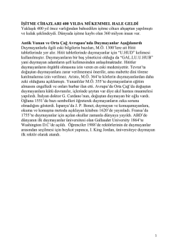 İşitme Cihazları 400 Yılda M&uuml;kemmel Hale Geldi