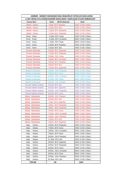 Kurs Programı indirmek i&ccedil;in tıklayınız.