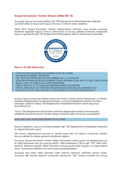 Sosyal Sorumluluk Y&ouml;netim Sistemi (IQNet SR 10)