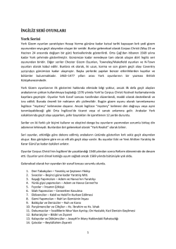 İngiliz York Seri oyunları T&uuml;rk&ccedil;e pdf