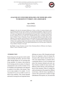 analysis of consumer demands and needs related to regions in