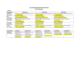 AİLE DANIŞMANLIĞI SERTİFİKA PROGRAMI DERS PROGRAMI I