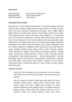 1 Ankara Genel R&ouml;portajı Yapanlar :Umut Şumnu