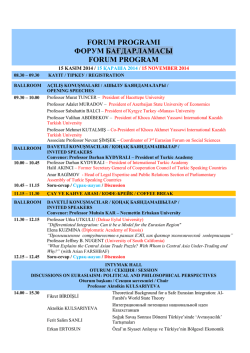 FORUM PROGRAMME &ndash; PDF File