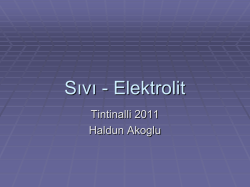 Sorularla Sıvı Elektrolit Dengesi &ndash; H.Akoğlu