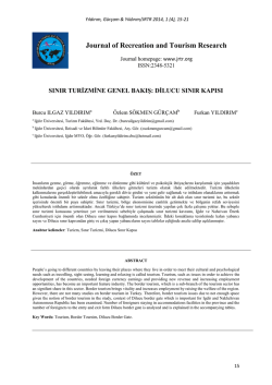 Full Text PDF - Journal of Recreation and Tourism Resarch