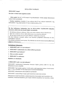 KULLANMA TALiMATI Bu ilacr kullanmaya baglamadan iince bu