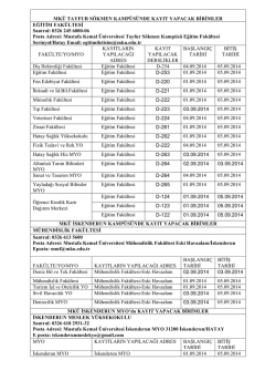 MK&Uuml; TAYFUR S&Ouml;KMEN KAMP&Uuml;S&Uuml;NDE KAYIT YAPACAK