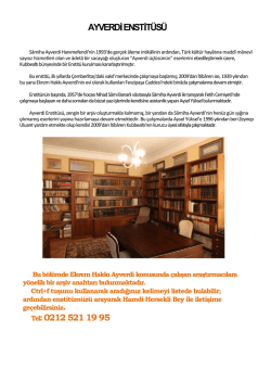 ekrem hakkı ayverdi arşivine ulaşmak i&ccedil;in tıklayınız