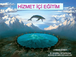 Hizmet İ&ccedil;i Eğitim - Leman G&uuml;ney