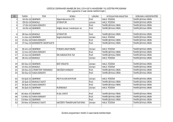 2014-2014 Akademik Yılı Eğitim Programı