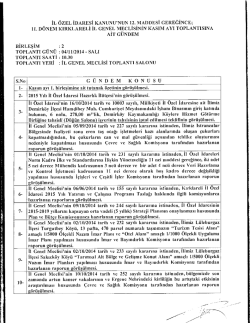 2. Birleşim - Kırklareli İl &Ouml;zel İdaresi