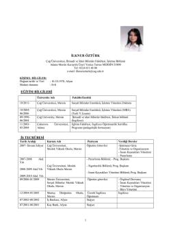 ilknur öztürk eğitim bilgileri iş tecrübesi