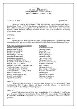 Fgaf gafg afg - İstanbul Üniversitesi | İletişim Fakültesi