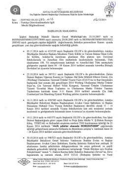 G&uuml;ndemin 4.Maddesi - Antalya Belediyesi