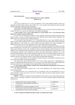 Emlak Vergisi Kanunu Genel Tebliği (Seri No: 65)