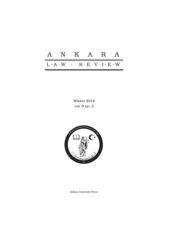 PDF - Ankara &Uuml;niversitesi Dergiler Veritabanı
