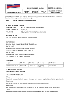 Güvenlik Bilgi Formu