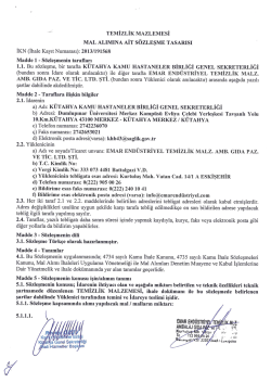 Emar End&uuml;striyel Temizlik - K&uuml;tahya İli Kamu Hastaneleri Birliği